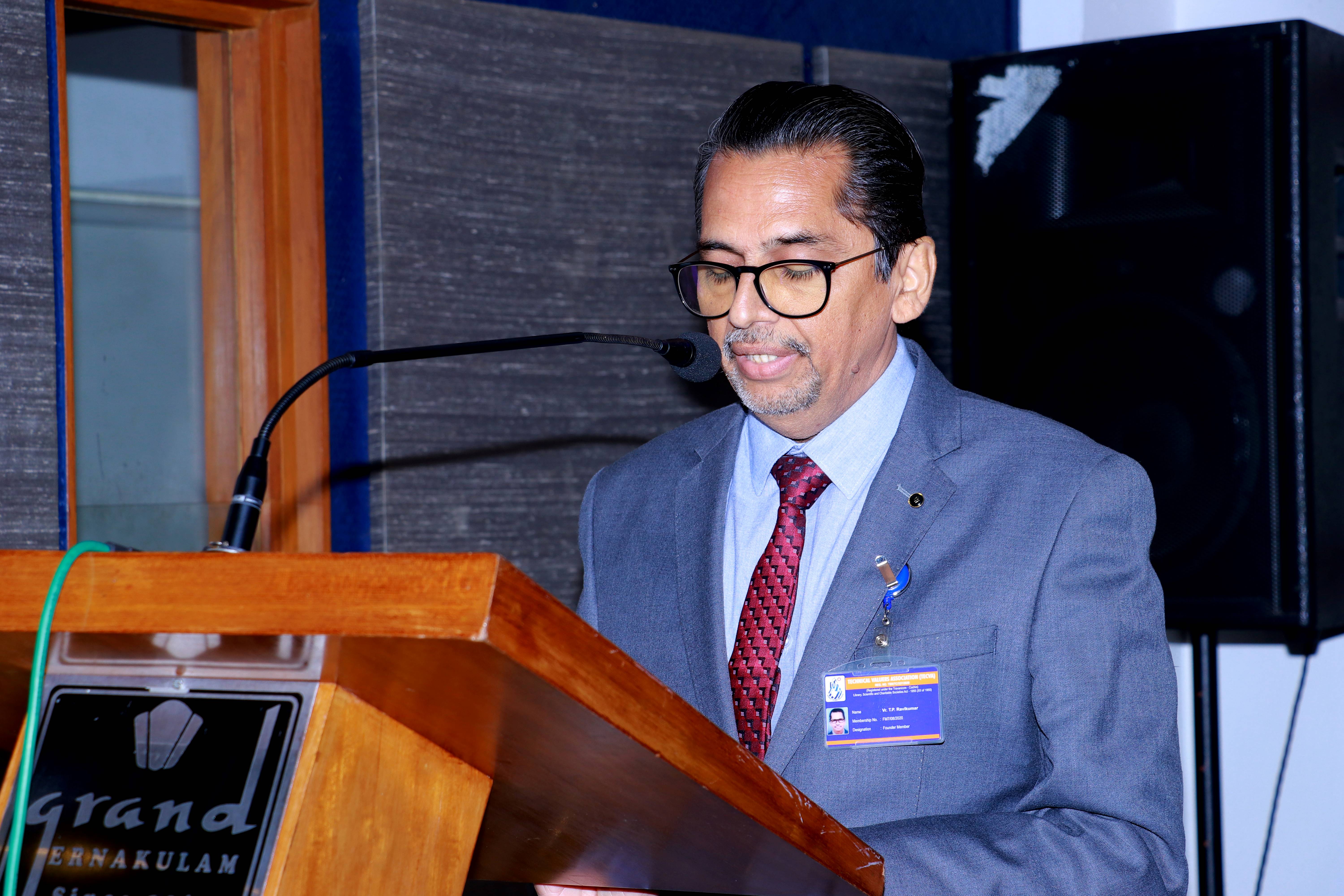 Prayer song by Vr. T. P. Ravi Kumar (Hon. Treasurer Tecva and Founder member).