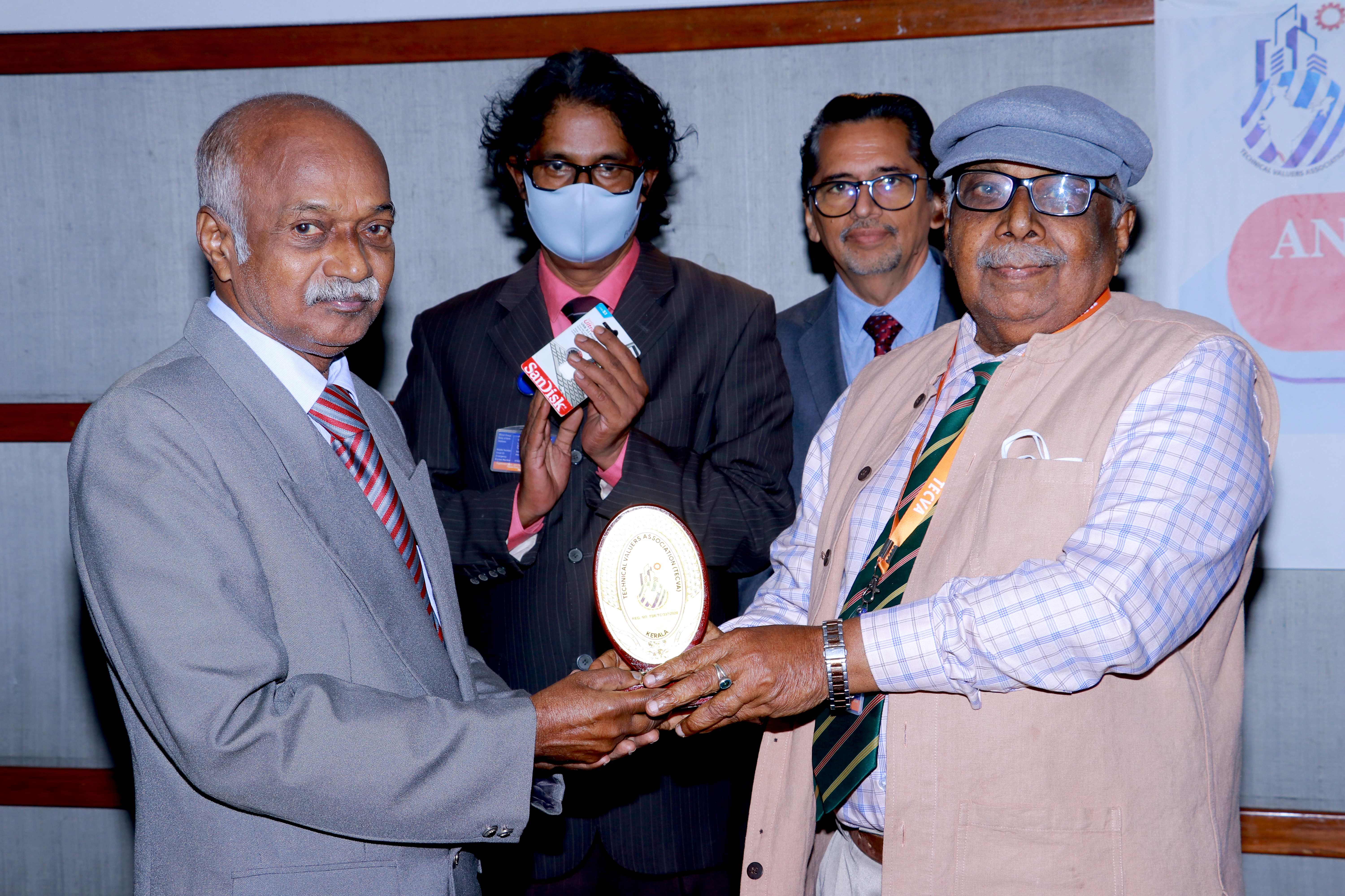 Memento to Dr. Vr. Thankappan (Life member and Tecva Technical Advisor).