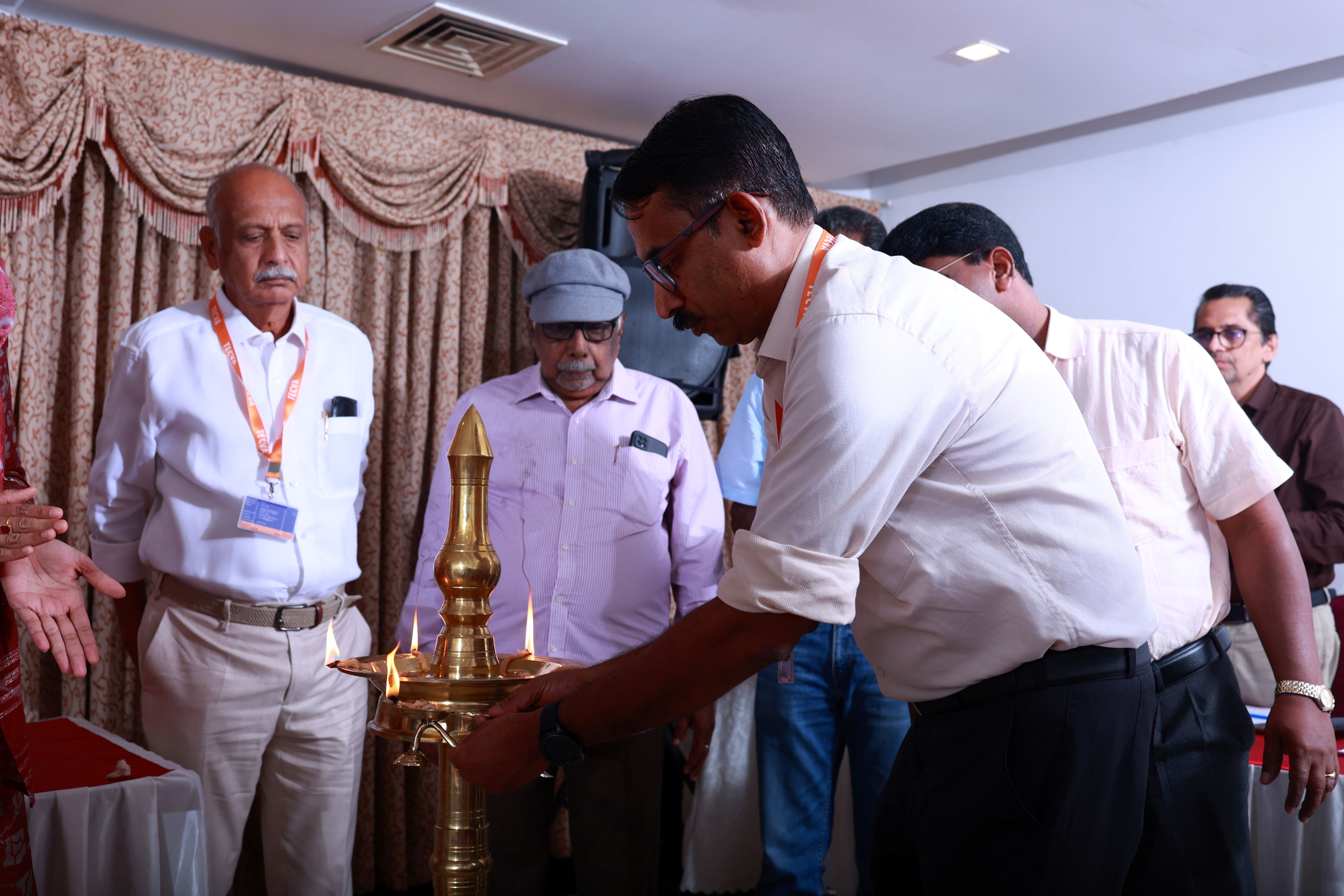 Lighting of lamp by State Jnt. Secretary VR. Suneeb Karuthedath.